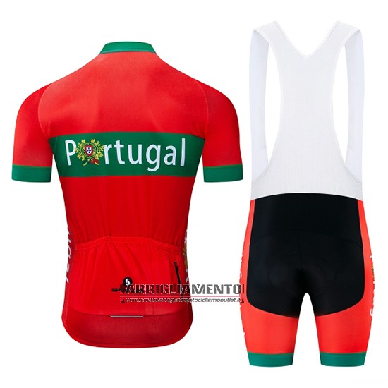 Abbigliamento Portugal 2019 Manica Corta e Pantaloncino Con Bretelle Verde Rosso - Clicca l'immagine per chiudere